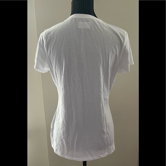 Ruff Hewn White V-Neck T-Shirt Size Medium - Picture 3 of 8